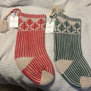 Hearth & Hand Red and Green Holiday Stockings